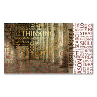 Philosophy Teacher Word Collage Business Card