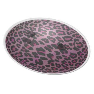 Bowling Ball Leopard Pink Dinner Plate