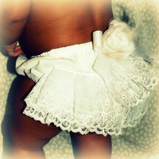 Just Girls White Lace Ruffle Baby Bloomers Set Girls' Clothing