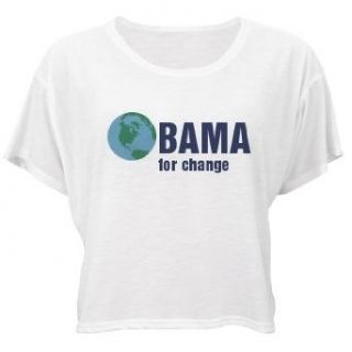 Obama For Change Bella Flowy Boxy Crop Top T Shirt Novelty T Shirts Clothing
