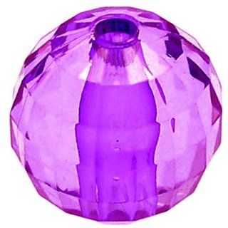 Purple Round Faceted Plastic Beads (26 pcs) 14mm 062204