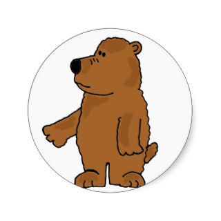 XX  Cute Brown Bear Cartoon Sticker