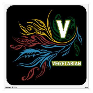 Flowing Vegetarian Colors Wall Sticker