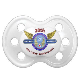 20TH ARMY AIR FORCE "ARMY AIR CORPS" WW II BABY PACIFIERS