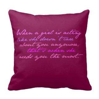 Girl's Secret Quote Pillow