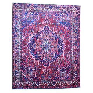 Persian Hand knotted 1950's Tribal Bakhtiari Red/ Ivory Wool Rug (10' x 12'4) 7x9   10x14 Rugs