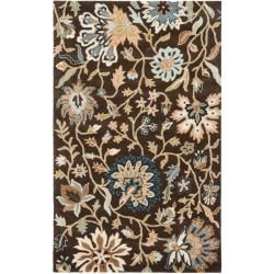 Handmade Botanical Gardens Brown Cotton Canvas Wool Rug (4' x 6') Safavieh 3x5   4x6 Rugs