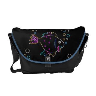 Cute Neon Fish Messenger Bag