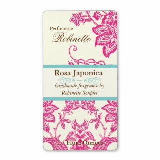 French Pink Botanical Perfume Label