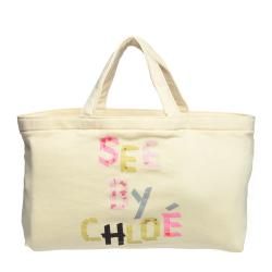 See by Chloe 9S7162 N173 222 Yellow Mini Canvas Tote Bag See By Chloe Designer Handbags