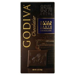 Godiva Tablet Bar   85% Dark Chocolate (Pack of 10)  Candy And Chocolate Bars  Grocery & Gourmet Food