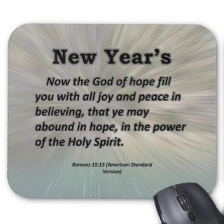 New Year's Romans 15 13 Mouse Pads