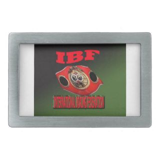 IBF Championship Boxing Belt With Etnic Background Rectangular Belt Buckle