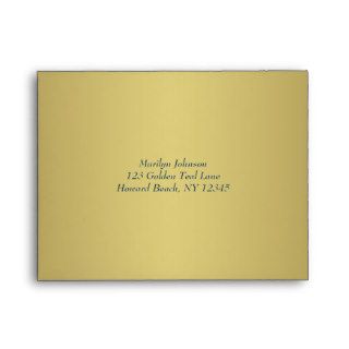 Gold and Teal A2 Envelope for RSVP's