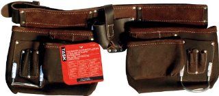 Task Tools T77358 Carpenter's Apron, Oil Tanned Dark Brown Leather, 12 Pocket    
