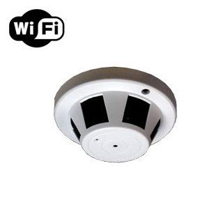 Wireless Spy Camera with WiFi Digital IP Signal, Recording & Remote Internet Access (Camera Hidden in a Smoke Detector)  Camera & Photo