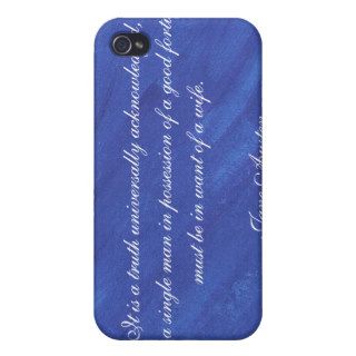 Jane Austen Quote iPhone 4 case