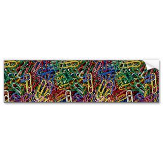 Colored paper clips bumper sticker