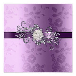 Purple  Elegant Sweet Sixteen / Anniversary Invite