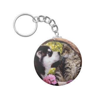 Friends Dog and Cat  Keychain