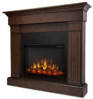 Real Flame Crawford Electric Slim Line Fireplace in Chestnut Oak   Plug In Fireplaces