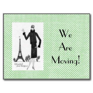Stylish French Style Change of Address Postcards