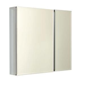 Zenith Premium Designer Series Aluminum Frameless 30 in. Bi view Surface or Recessed Medicine Cabinet with Beveled Mirrors MBA3026