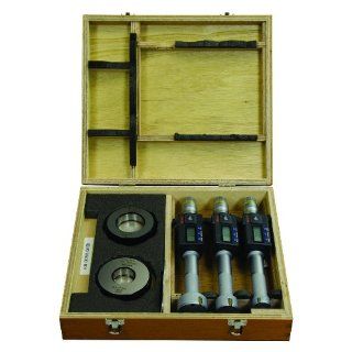 Mitutoyo 468 983 Digimatic Holtest LCD Inside Micrometer, Complete Unit Set, 25 50mm Range, 0.001mm Graduation, +/ 0.003mm Accuracy (3 Piece Set)