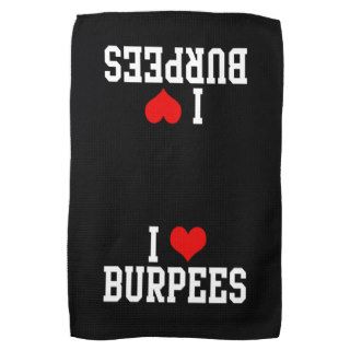 I Love Burpees, Fitness Kitchen Towel