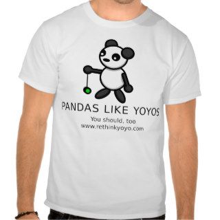 Pandas Like Yoyos  white shirt