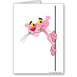 Pink Panther Looks Around Corner Card