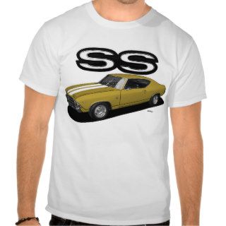1969 Chevy Chevelle SS Gold & White T shirts