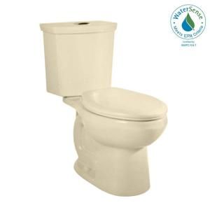 American Standard H2Option Siphonic 2 Piece 1.28 GPF Dual Flush Round Front Toilet in Bone (No Seat) 2889.216.021