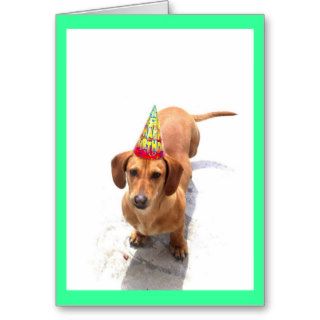 Happy Birthday Dachshund Greeting Card