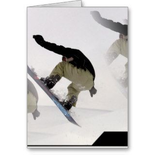 Snowboard Rails Greetng Card