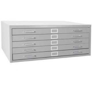 Cabinets with 5 Drawer Flat File Color Dove Gray  Storage Cabinets 