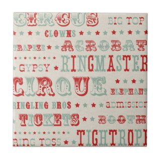 Vintage circus typography retro font chic pattern tiles