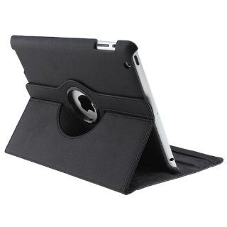 Leather Case with Stand for iPad 2 with Built in Magnet for Sleep / Wake Feature (Black) Computers & Accessories