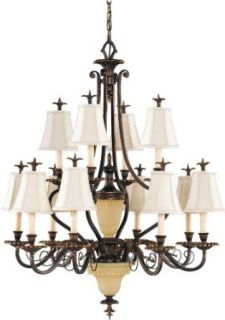 Murray Feiss F2209/8+4FG Traditional 12+2 Light Chandelier from the Tres Chic Belle Fleur Collection with, Firenze Gold    