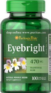 Puritan's Pride Eyebright 470 mg 100 Capsules Health & Personal Care
