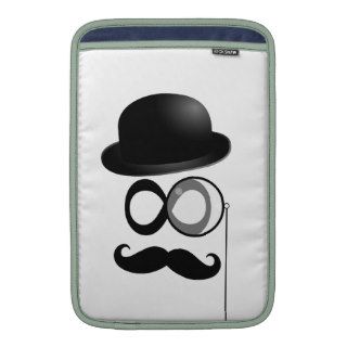 mustache and monocle man MacBook sleeves