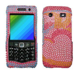 Hard Plastic Snap on Cover Fits RIM Blackberry 9100 Pearl 3G Rainbow Hearts Full Diamond/Rhinestone AT&T Cell Phones & Accessories