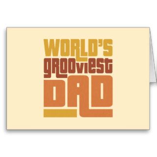 World's Grooviest Dad Retro Funny Cards