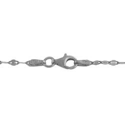 Fremada Rhodiumplated Sterling Silver Flat Cable Chain Fremada Sterling Silver Necklaces