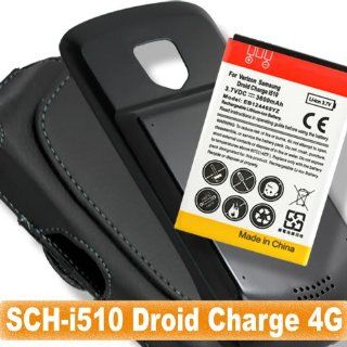 [Aftermarket Product] 3600mAh 3600 mAh Extended Battery Backup Spare Extra Power Replace Replacement+Black Back Battery Door Cover Case+Belt Clip Holster Case FOR Samsung i510 Droid Charge 4G Cell Phones & Accessories