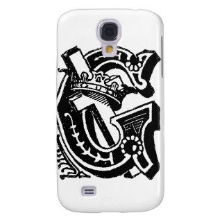 Antique Calligraphy Masonic Symbols Letter G Samsung Galaxy S4 Covers