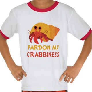 Funny Kids Cartoon Hermit Crab Tee