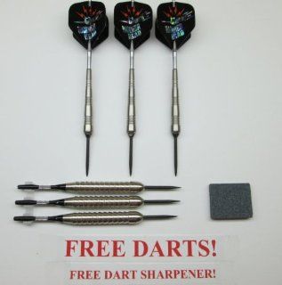 275GT3   FREE DARTS & STONE   Bottelsen 27 Gram 90% Tungsten Hammer Head Movable Point Steel Tip Darts Sports & Outdoors