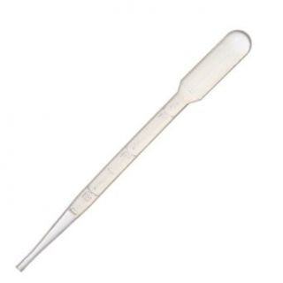 Samco Scientific 273 1S Polyethylene 1.7mL 3in General Purpose Transfer Pipette, with Bulb Draw Of 0.9mL, Sterile, Individually Wrapped (Pack of 500) Science Lab Transfer Pipettes