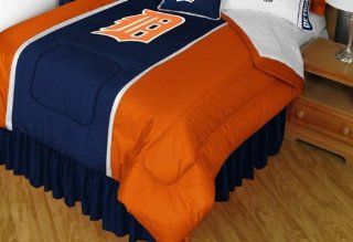 MLB Detroit Tigers Comforter and Sheet Set   Full Sidelines MLB Bedding  Sports Fan Bed In A Bag  Sports & Outdoors